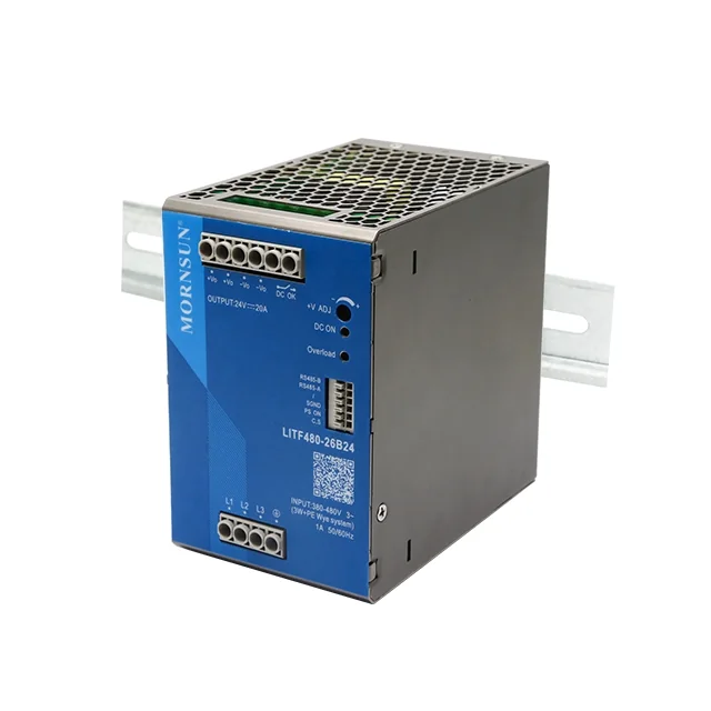 MORNSUN LITF480-26B24 — AC/DC Converter High-reliability 3-phase Metal case (240-960W)