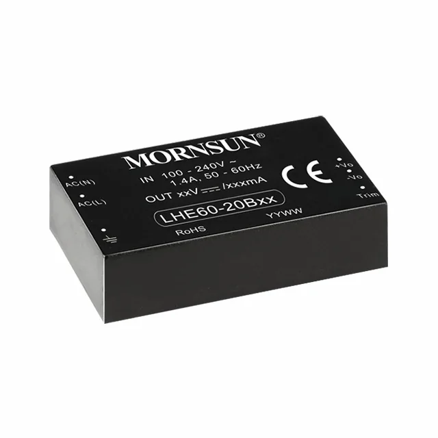 MORNSUN LHE60-20B15 60 W on-board AC/DC converter module, 15 VDC output